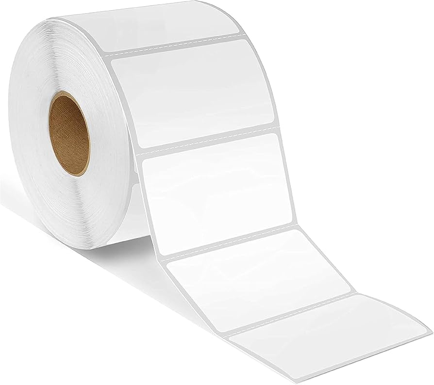 Direct Thermal Labels 2.25 x1.25" White 12 rolls/1000 per Roll core 1"