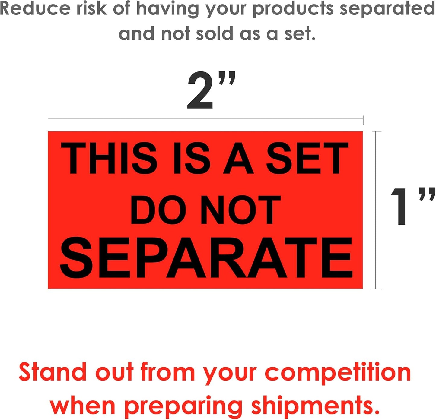 Do Not Separate" Labels 1"x2" – 500 Stickers per Roll – High-Visibility Shipping Labels