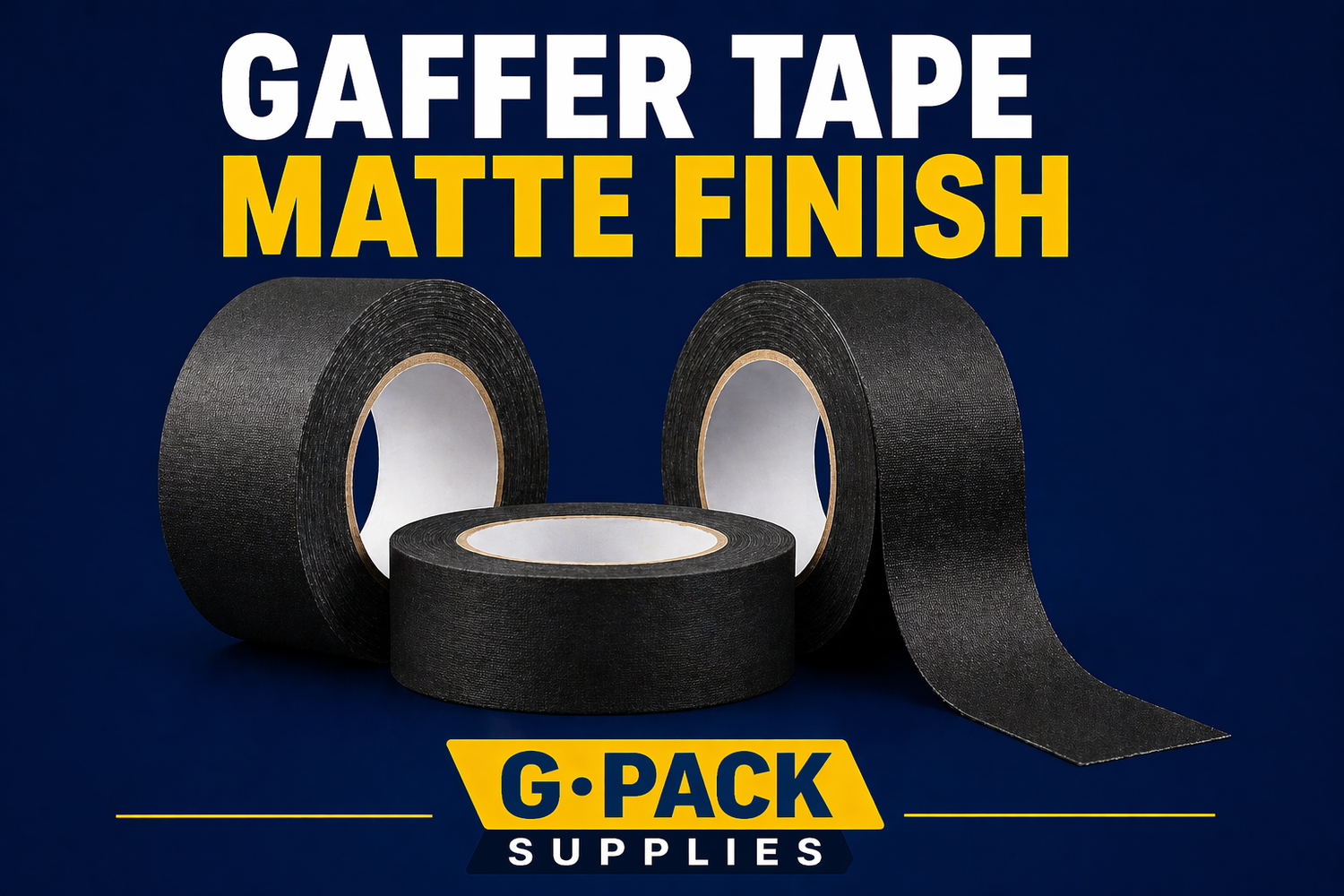 Gaffer tape matte black cloth tape residue resistant professional grade tape for production and staging Miami Gpack Supplies