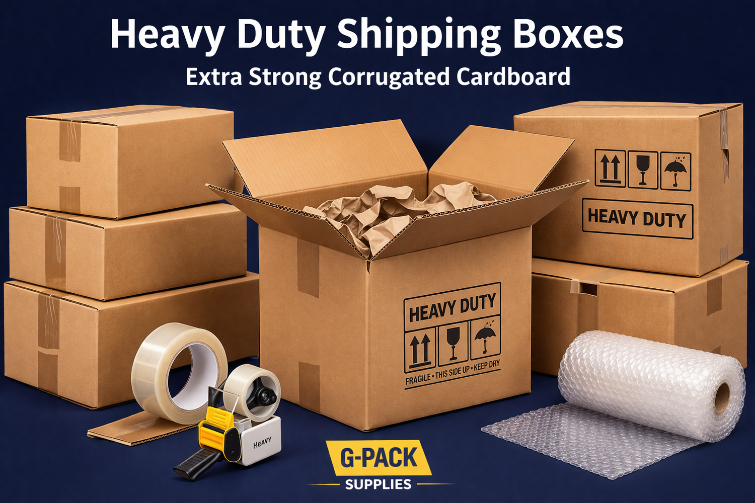 Heavy duty shipping boxes strong corrugated cardboard boxes for packaging moving and shipping supplies Gpack Supplies Miami warehouse