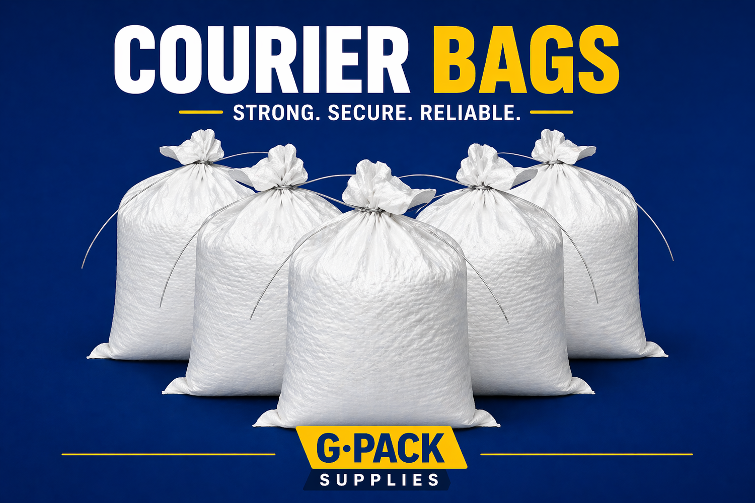 Courier bags bulk packaging heavy-duty white woven sacks for shipping and storage Miami warehouse Gpack Supplies