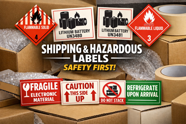 GHS/DOT hazardous materials shipping labels — Gpack Supplies