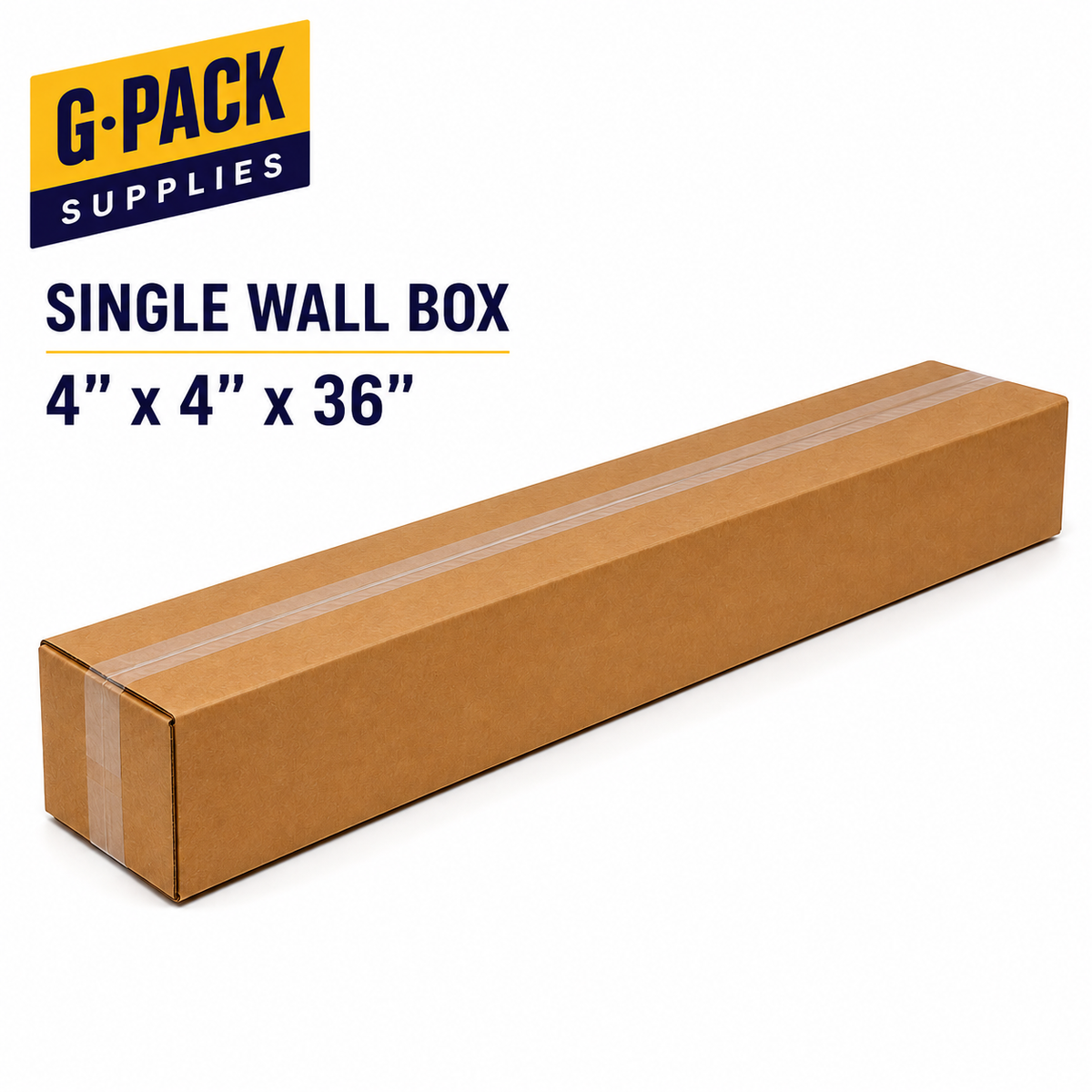 4x4x36 single wall corrugated shipping box - Gpack Supplies
