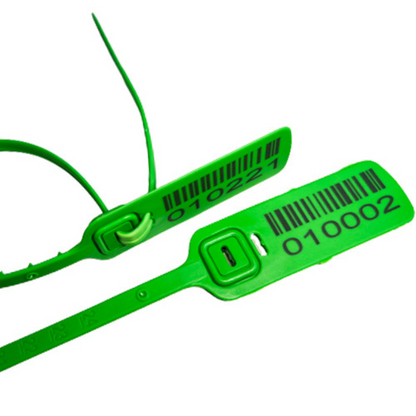 green security plastic ties seals with barcodes gpack supplies miami