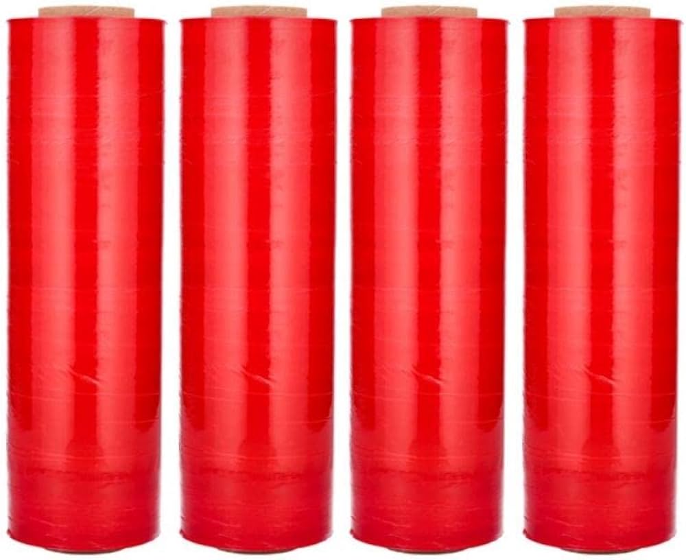 Red Stretch Wrap 18" x 1000' 85ga (4 rolls/case) - Gpack Supplies