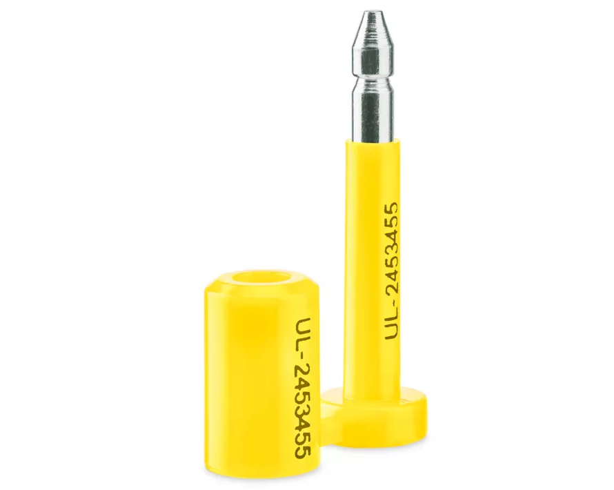 High Security Container Bolt Seal – Tamper Evident – Yellow – Pack of 10
