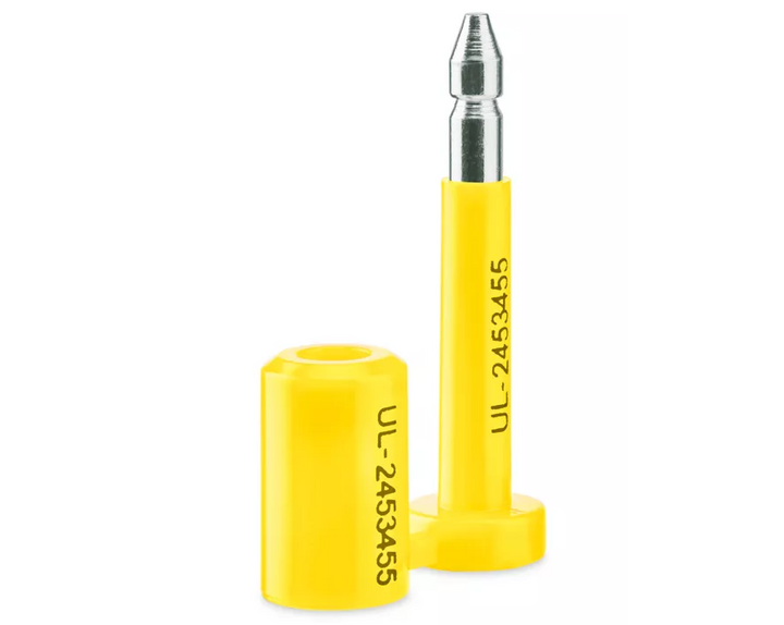 High Security Container Bolt Seal – Tamper Evident – Yellow – Pack of 10