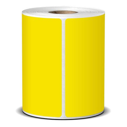 Direct Thermal Labels – 4 x 3 – Yellow – 16 Rolls – 1 Core - Gpack Supplies