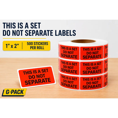Do Not Separate Labels – 1 x 2 – 500 Stickers per Roll – High-Visibility | Gpack Supplies