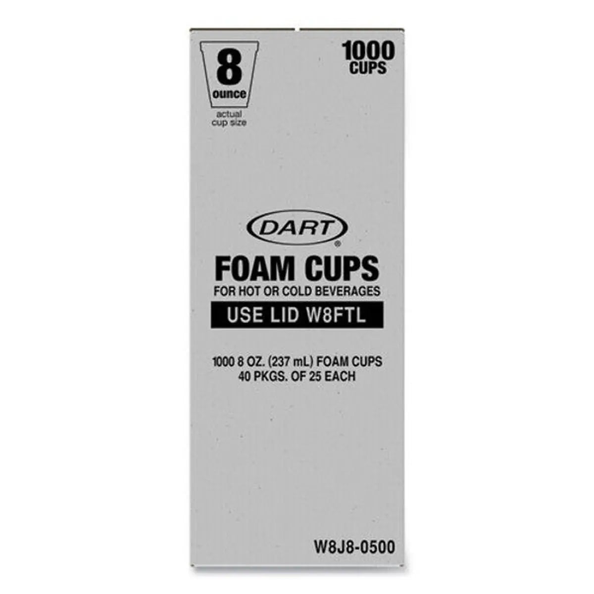 Foam Cups 8 oz 1000 count | Gpack Supplies