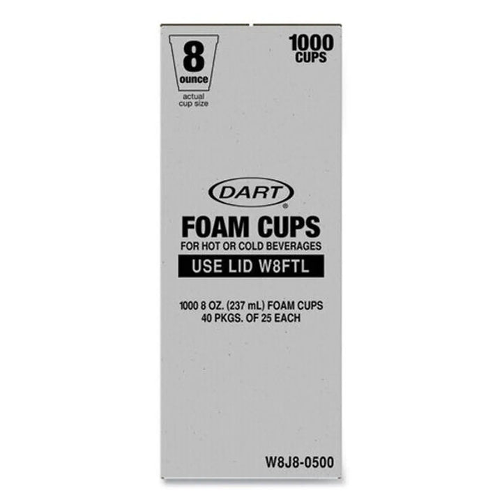 Foam Cups 8 oz 1000 count | Gpack Supplies