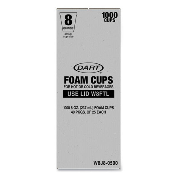 Foam Cups 8 oz 1000 count - Gpack Supplies