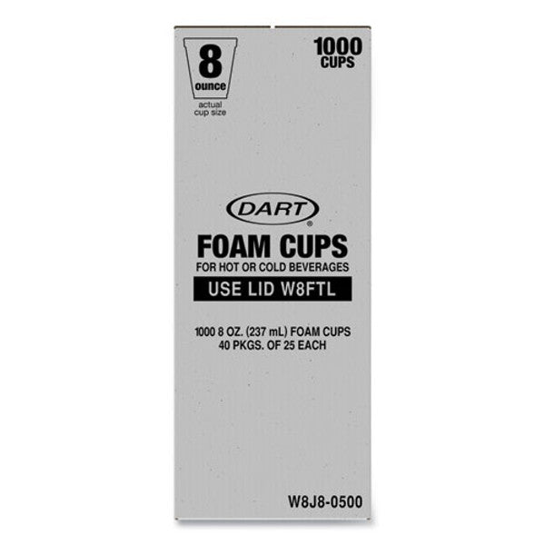 Foam Cups 8 oz 1000 count