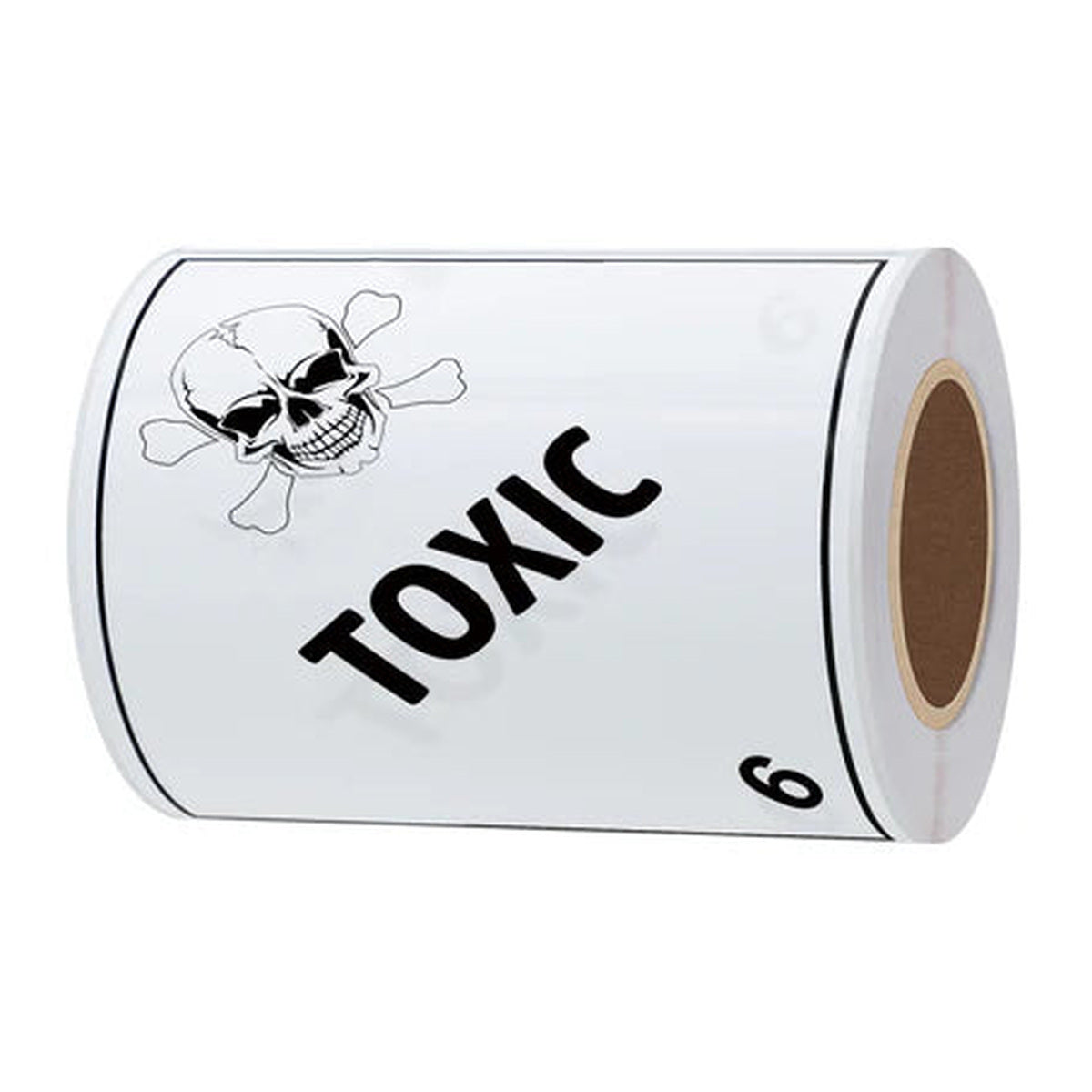 Hazardous Labels Class 6 Toxic – 4 x 4 – 500 Labels Roll - alternate product view 2 - Gpack Supplies