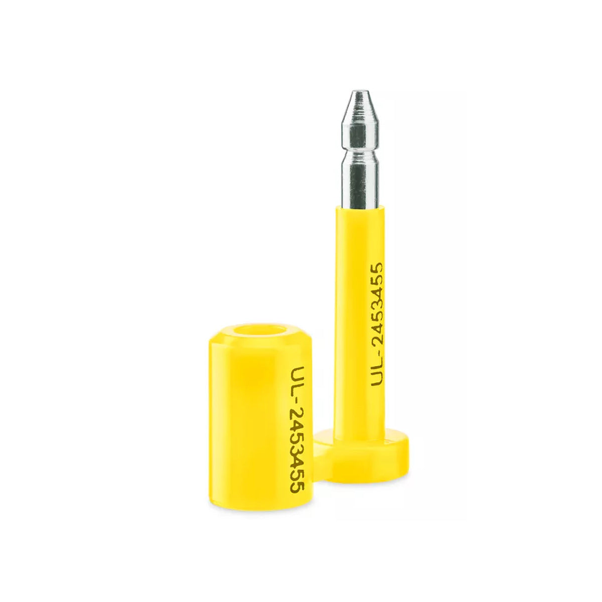 High Security Container Bolt Seal – Tamper Evident – Yellow – Pack of 10 - alternate product view 2 - Gpack Supplies