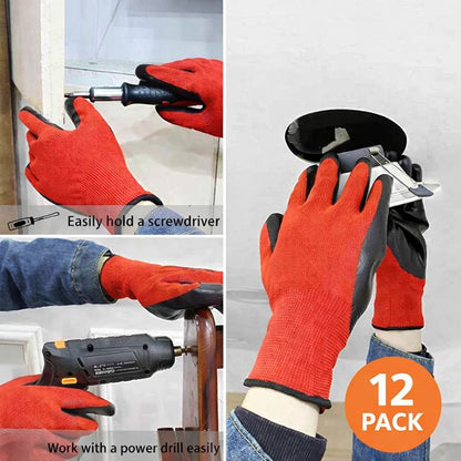 Warehouse Nitrile Coated Gloves – Multipurpose Work Gloves – 12 Pack