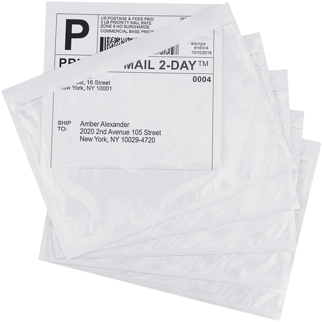 Packing list envelopes 5x10 clear self adhesive document enclosed pouches for shipping invoices and labels wholesale Miami warehouse Gpack Supplies
