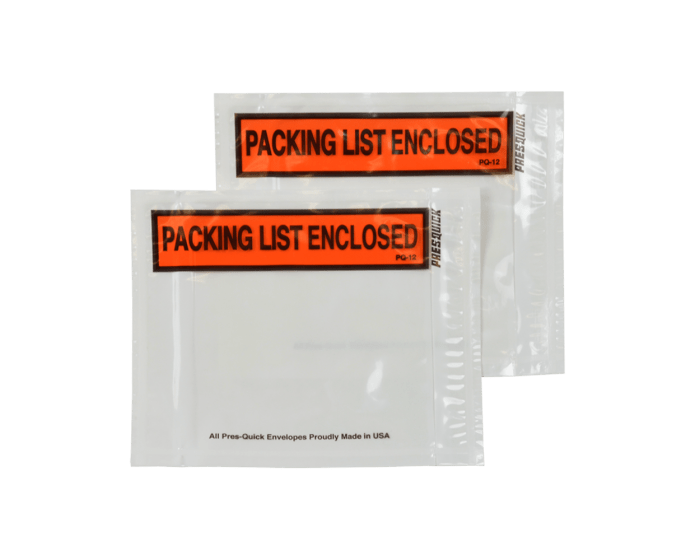 Packing List Envelopes - Gpack Supplies