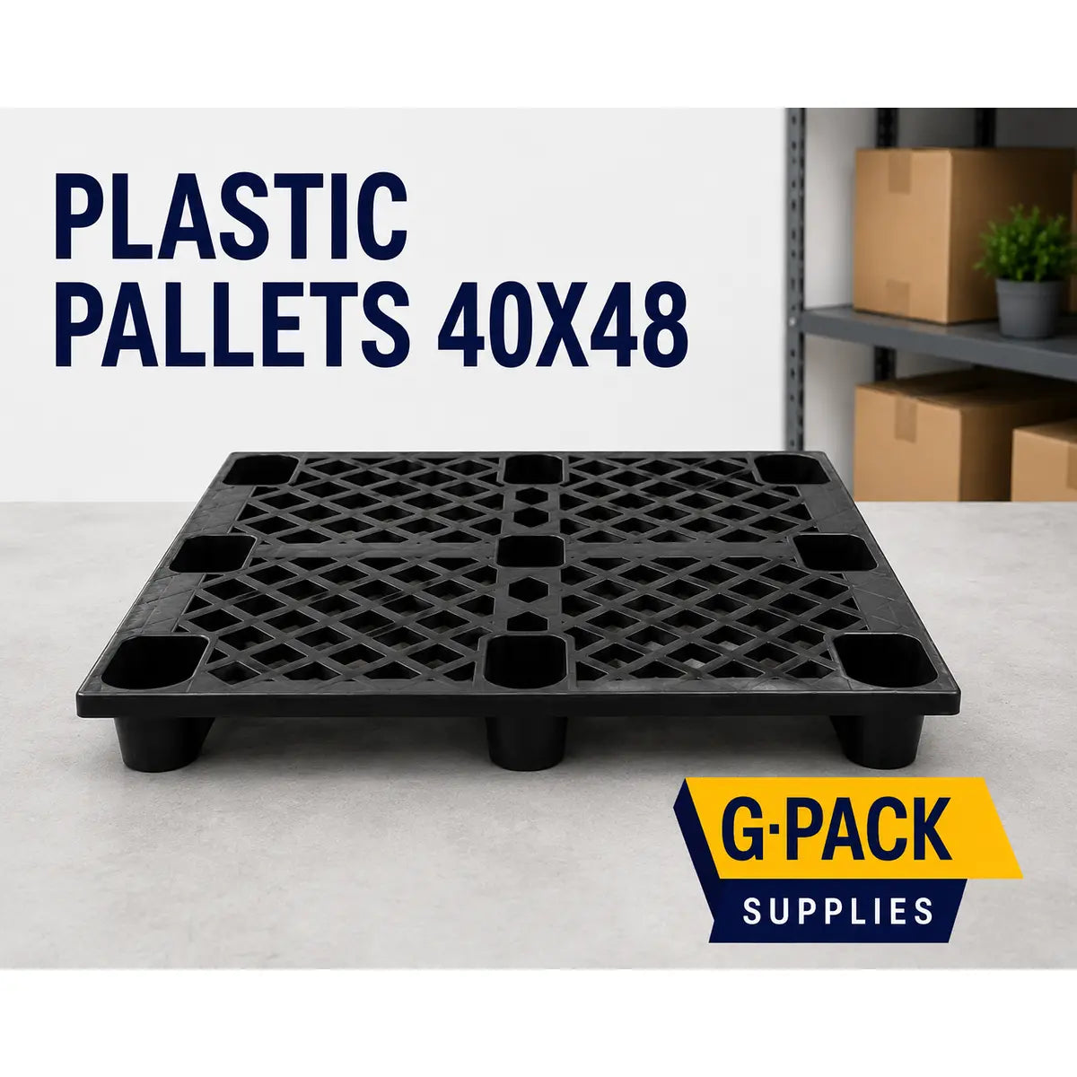 Plastic Pallets – 48 x 40 – 2000 lb Load Capacity | Gpack Supplies