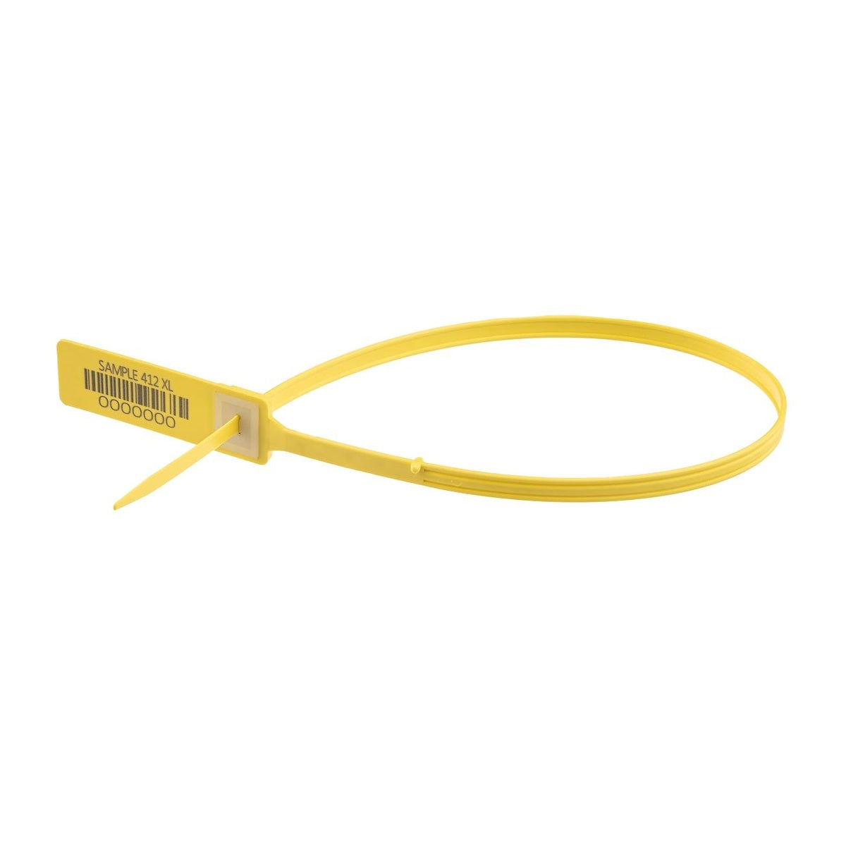Plastic Pull Up Seals 400mm Adjustable Yellow – 100 Pack Tamper Evident Security Seals - alternate product view 1 - Gpack Supplies