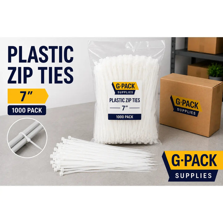 Plastic Ties 7" 1000/pack | Gpack Supplies