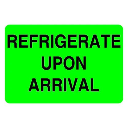 Shipping and Hazardous Labels Refrigerate Upon Arrival 3x5 Green – Packaging Supplies | Gpack Supplies