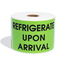 Shipping Labels Refrigerate Upon Arrival – 3 x 5 – Green – 500 Labels Roll