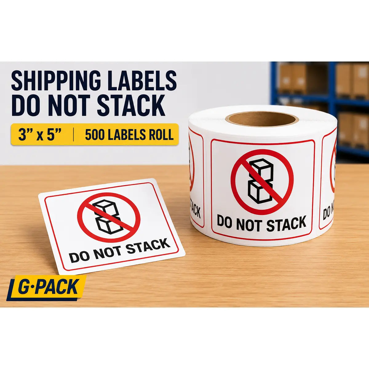 Shipping Labels Do Not Stack – 3 x 5 – 500 Labels Roll | Gpack Supplies
