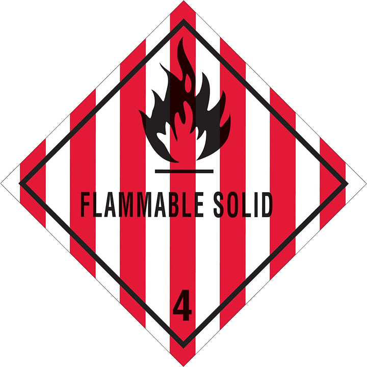 Shipping and Hazardous Labels Flammable Solid #4 – Packaging Supplies | Gpack Supplies
