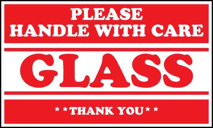 Shipping and Hazardous Labels Glass "Please handle with care" – Packaging Supplies | Gpack Supplies