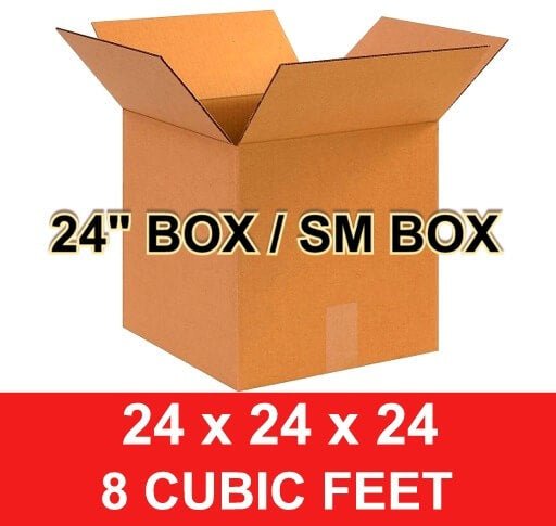 Single Wall Cube Boxes  24" x 24" x 24"