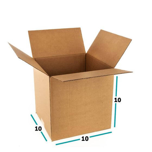 Single Wall Cube Boxes  10" x 10" x 10"