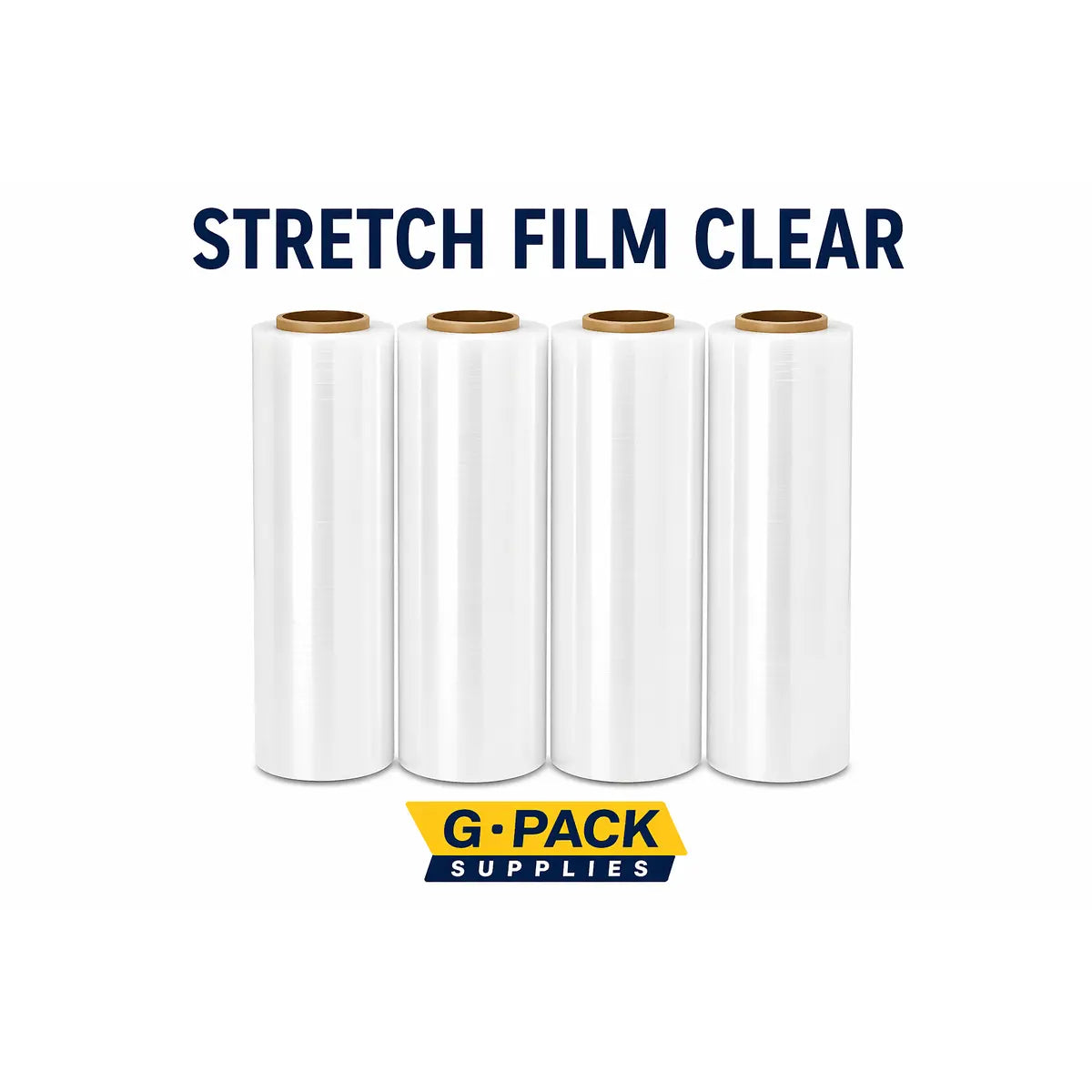 Stretch Film Clear 18 x 1000 – 85 Gauge – Pallet Wrap – 4 Rolls Case | Gpack Supplies