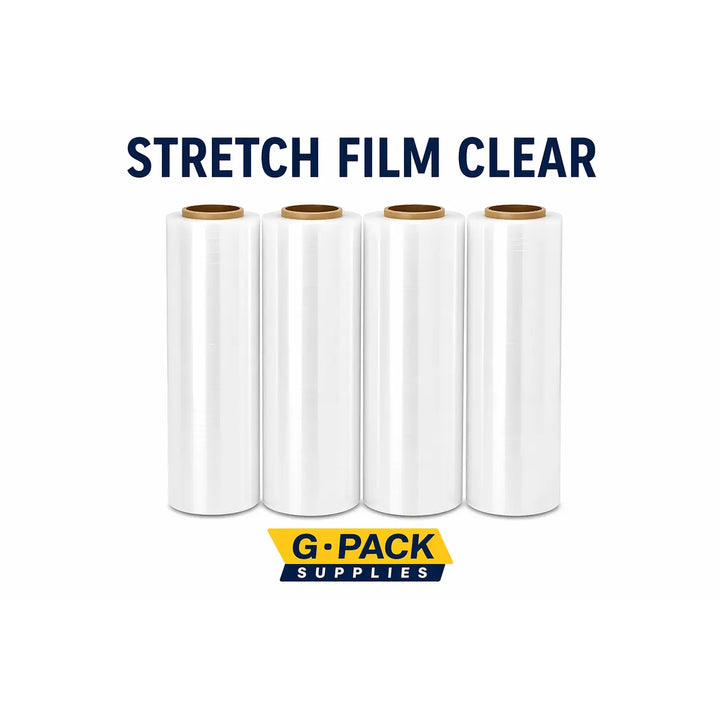 Stretch Film Clear 18 x 1000 – 85 Gauge – Pallet Wrap – 4 Rolls Case | Gpack Supplies