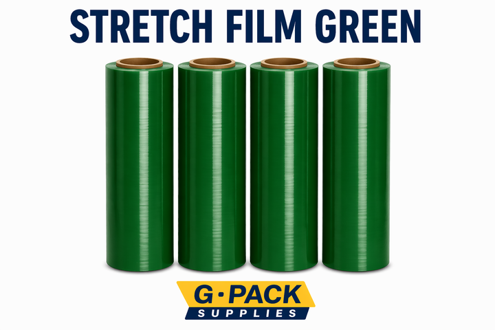 Stretch film clear 18 inch x 1000 ft 85 gauge 4 rolls per case pallet wrapping film wholesale Miami warehouse Gpack Supplies
