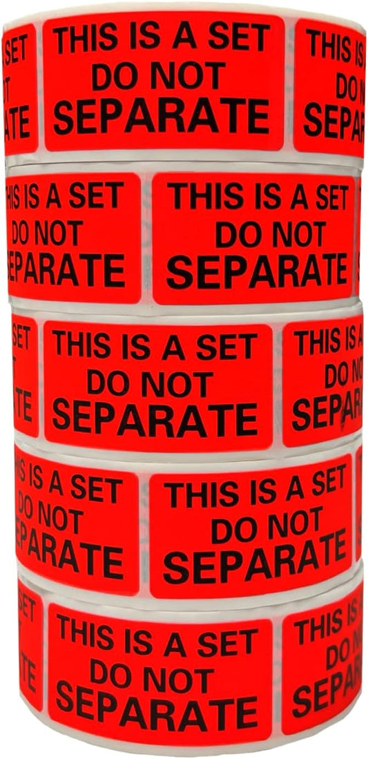 Do Not Separate" Labels 1"x2" – 500 Stickers per Roll – High-Visibility Shipping Labels