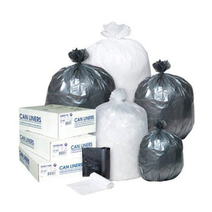 Trash Bags Can Liners – 38 x 58 – Clear – 60 Gallon – 15 Microns – 150 Case - Gpack Supplies
