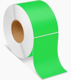Direct Thermal Labels – 4 x 6 – Green – 4 Rolls – 3 Core