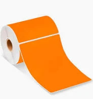Direct Thermal Labels – 4 x 6 – Orange – 9 Rolls – 1 Core