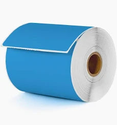 Direct Thermal Labels – 4 x 6 – Blue – 9 Rolls – 1 Core